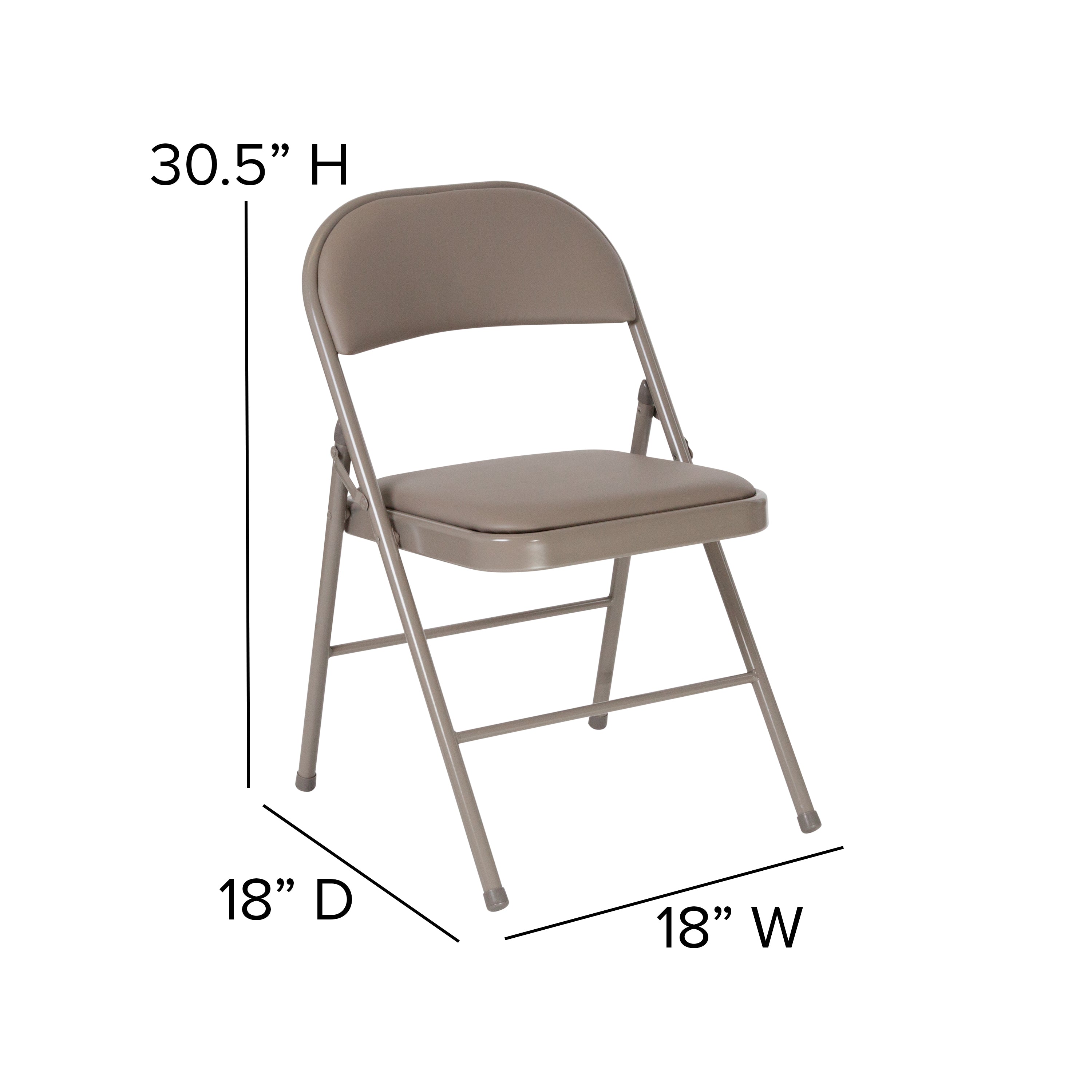 Flash Furniture HERCULES Series Double Braced Gray Vinyl Folding Chair