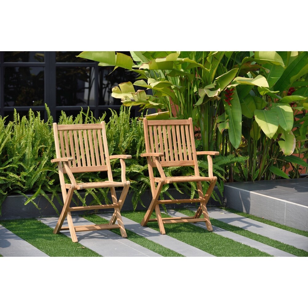 11 piece Teak Dining Set with Armchairs