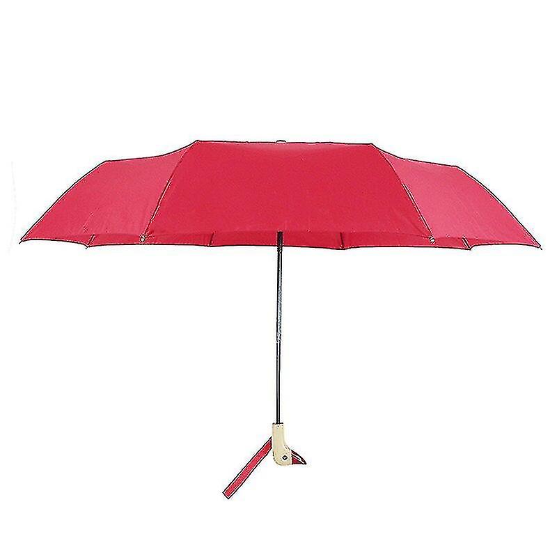 Cht-uv Umbrella Tri-folding Parasol Sunny And Rainy Duck Head Folding Umbrellas