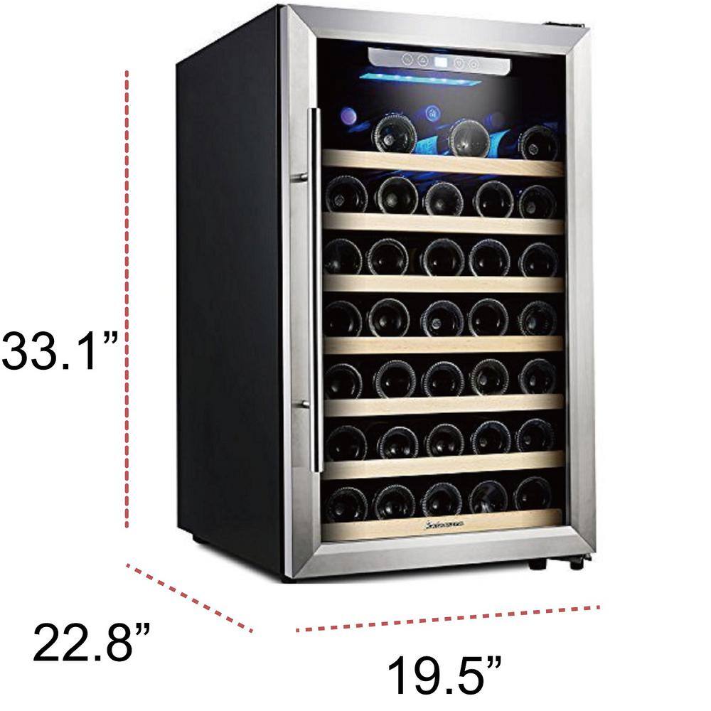 Kalamera 50 Bottle Compressor Wine Refrigerator Single Zone with Touch Control KRC-52SZF