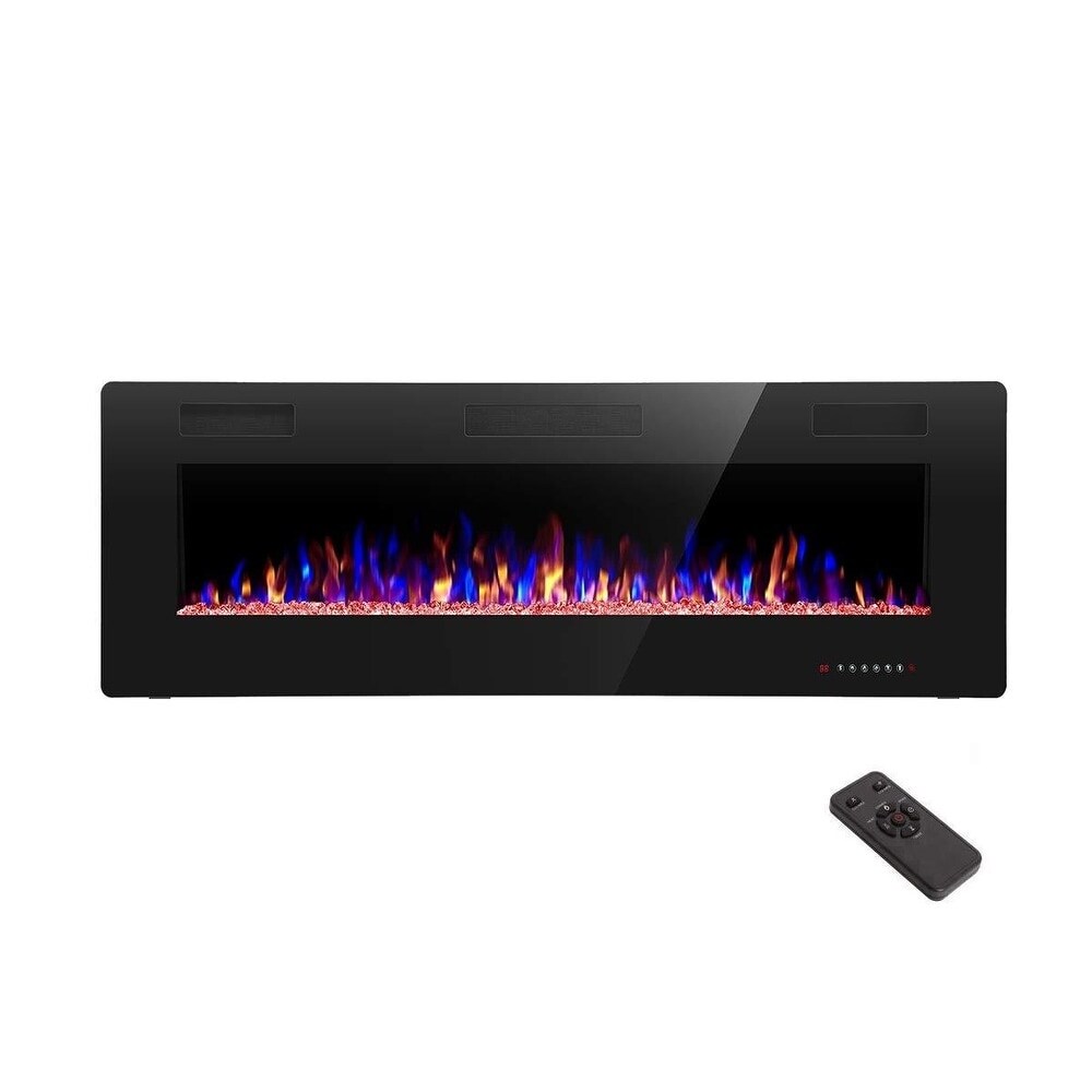68 inch Recessed Wall Mounted Electric Fireplace