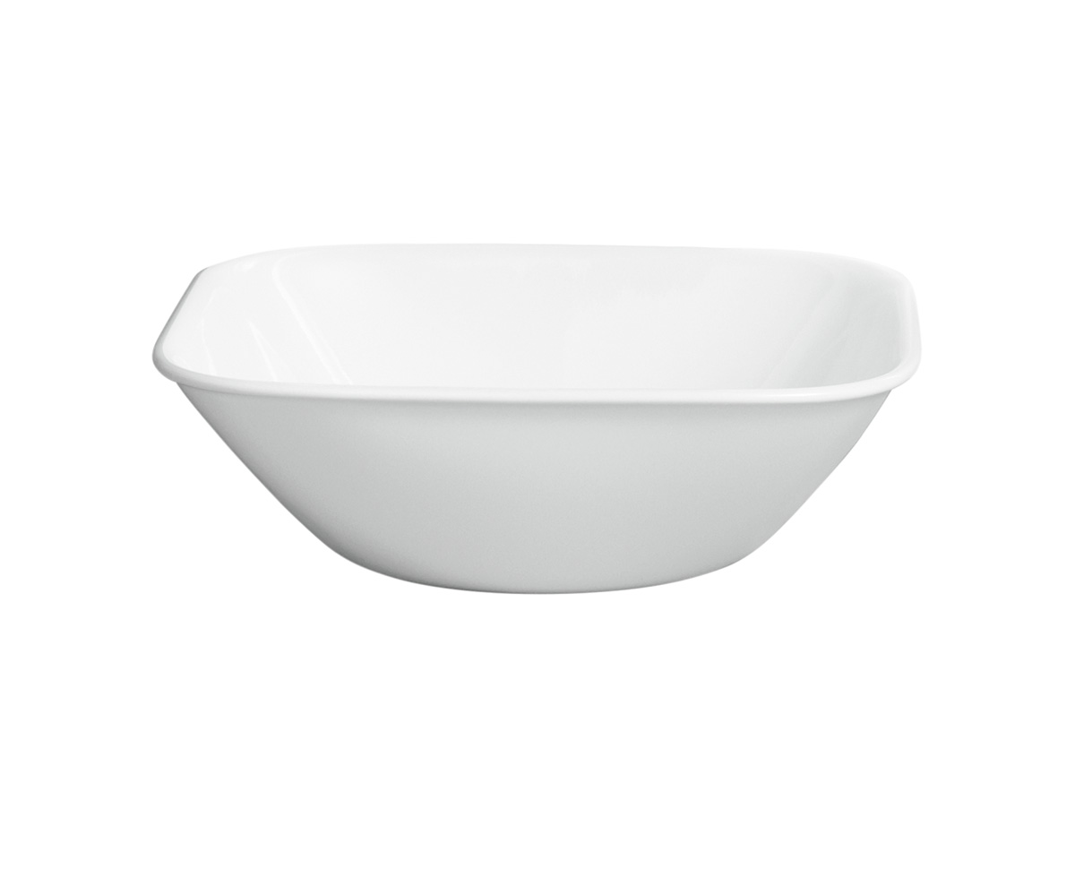 Corelle Square Pure White， Serve Bowl， 1 Quart