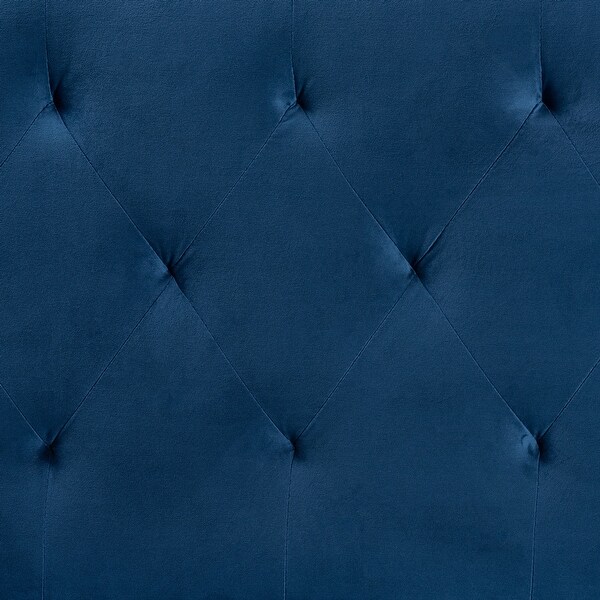 Felix Modern and Contemporary Velvet Upholstered Headboard-Navy Blue - - 34807944