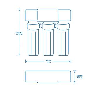 Aquasana 3-Stage Max Flow Under Counter Water Filtration System with Faucet in Chrome THD-5300+.56