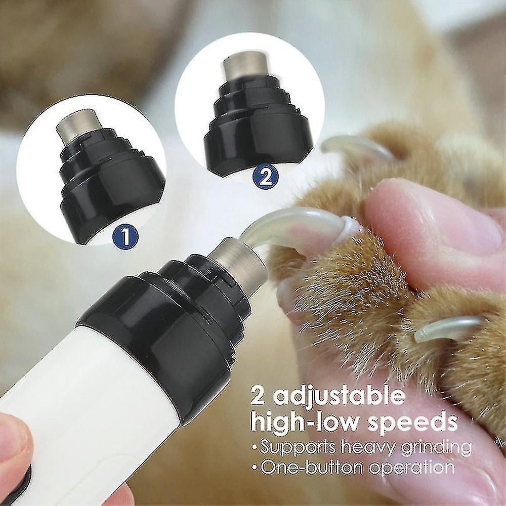 Electric Nail Grinder Pet Dog Cat Paws Grooming Trimmer Grinding File Pedicure Tool Rechargeable