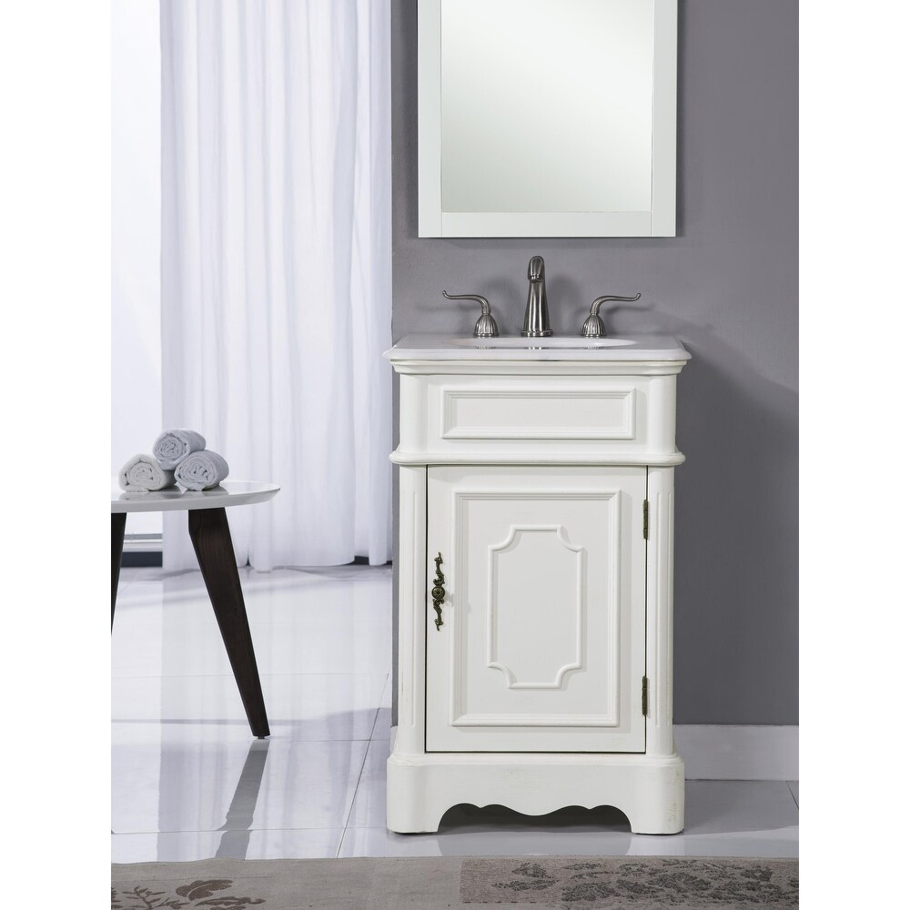 Chalfont Bathroom Vanity Cabinet Set with Marble Top