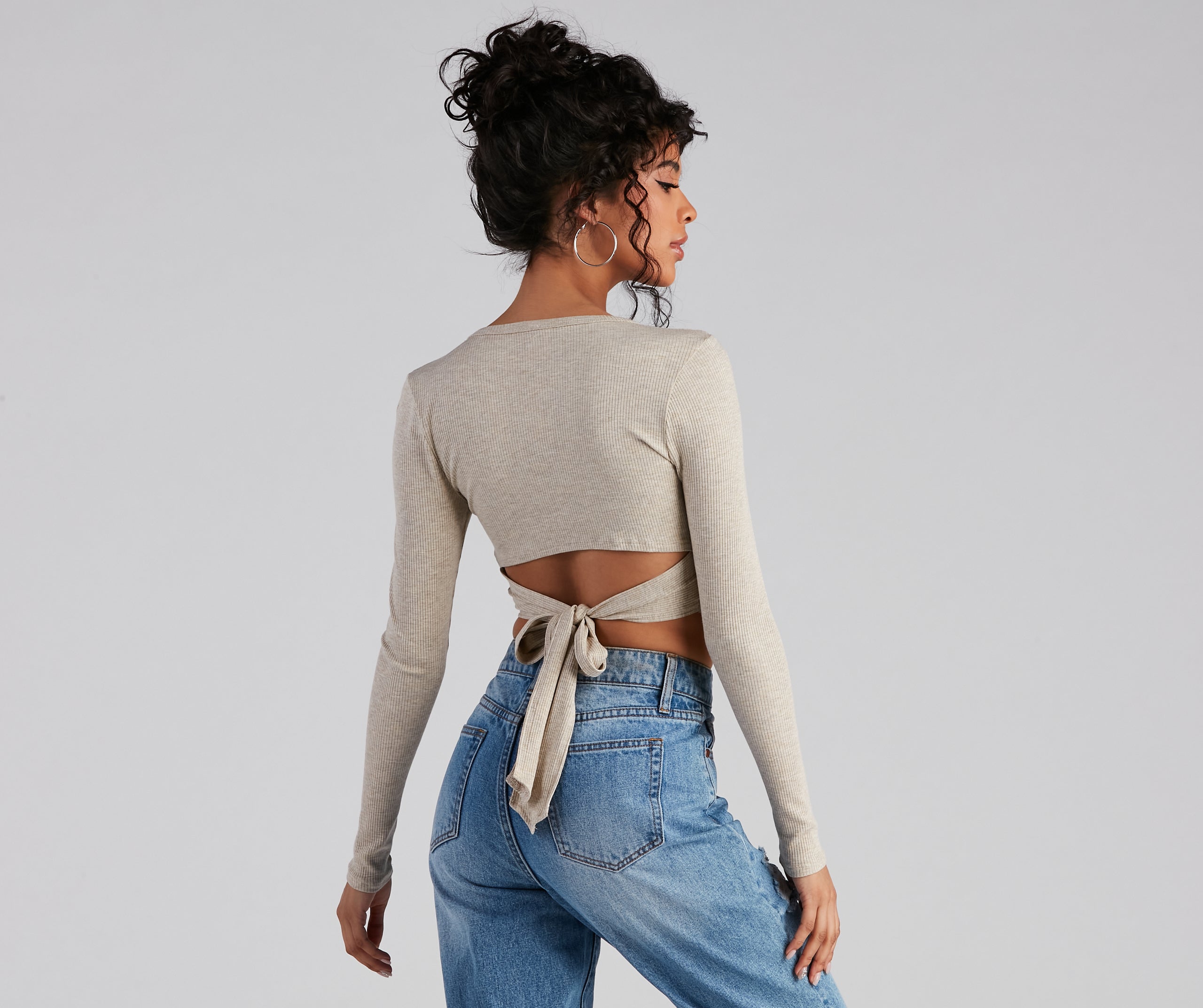 Go With It Ribbed Knit Crop Top