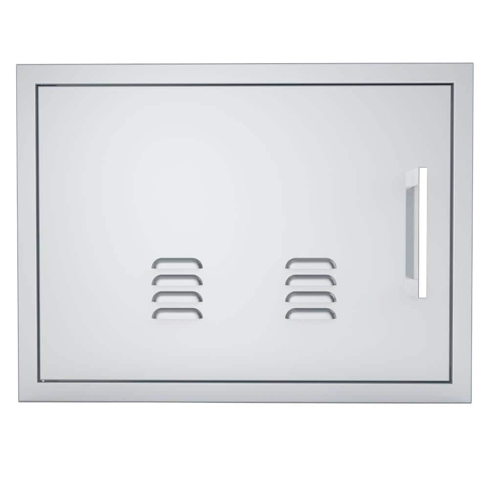 Sunstone Signature Series 27 in. x 20 in. 304 Stainless Steel Left Swing Horizontal Vented Door BA-VDHL1724