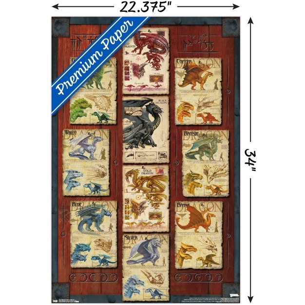 Trends International Dungeons And Dragons Dragon Grid Unframed Wall Poster Prints