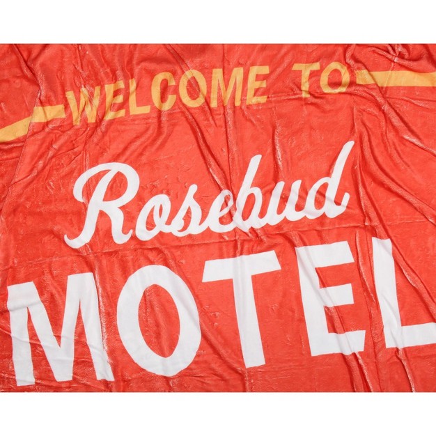 Schitt x27 s Creek Rosebud Motel Plush Fleece Throw Blanket Red