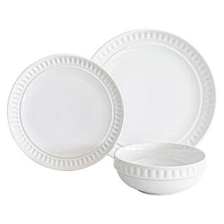 Over and Back 24-Piece white porcelain dinnerware set (service for 8) 934317