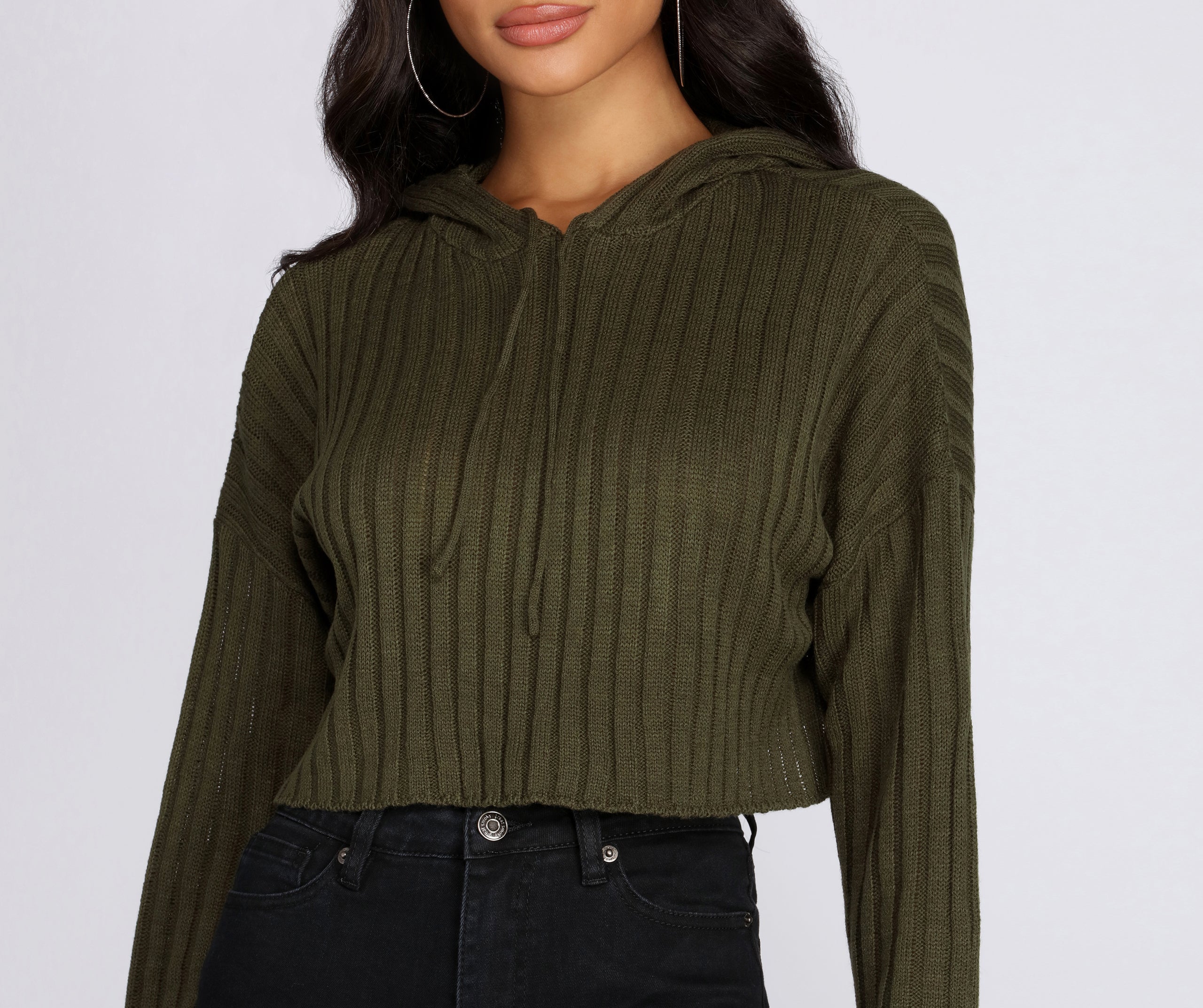 Casual Vibe Cropped Hoodie