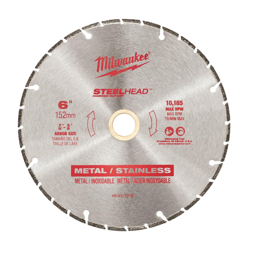 MW 6 in. STEELHEAD Diamond Cut-Off Blade 49-93-7815 from MW