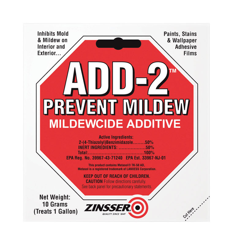 Zinsser ADD-2 Indoor and Outdoor Mildewcide Additive 10 gm