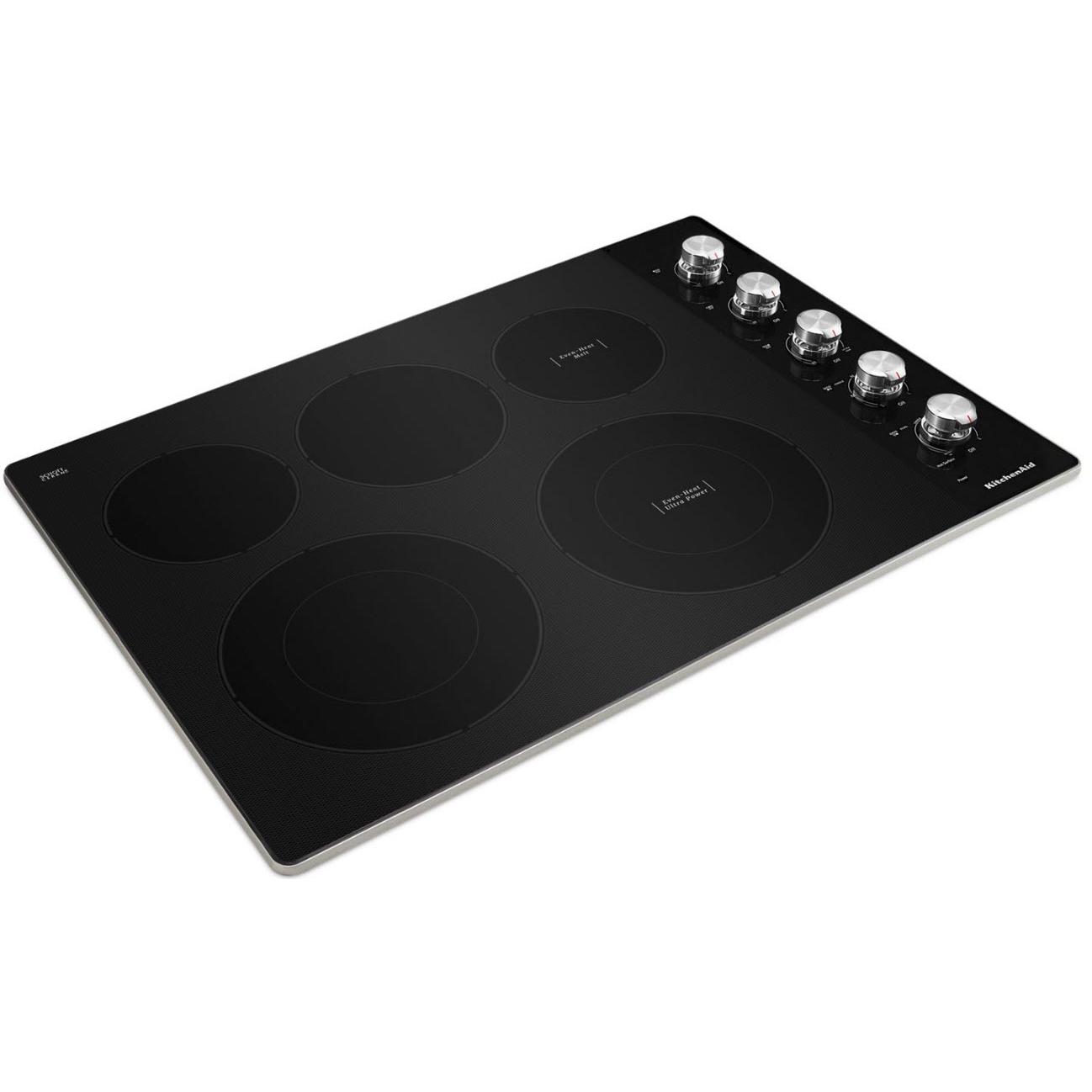 KitchenAid 30-inch Built-in Electric Cooktop with 5 Elements KCES550HSS