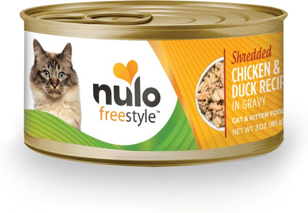 Nulo Freestyle Shredded Chicken and Duck in Gravy Grain-Free Canned Cat Food