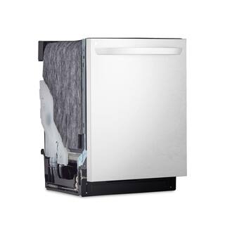 LG 24 in. in PrintProof Stainless Steel Top Control Dishwasher with Towel Bar TrueSteam and QuadWash LDTS5552S