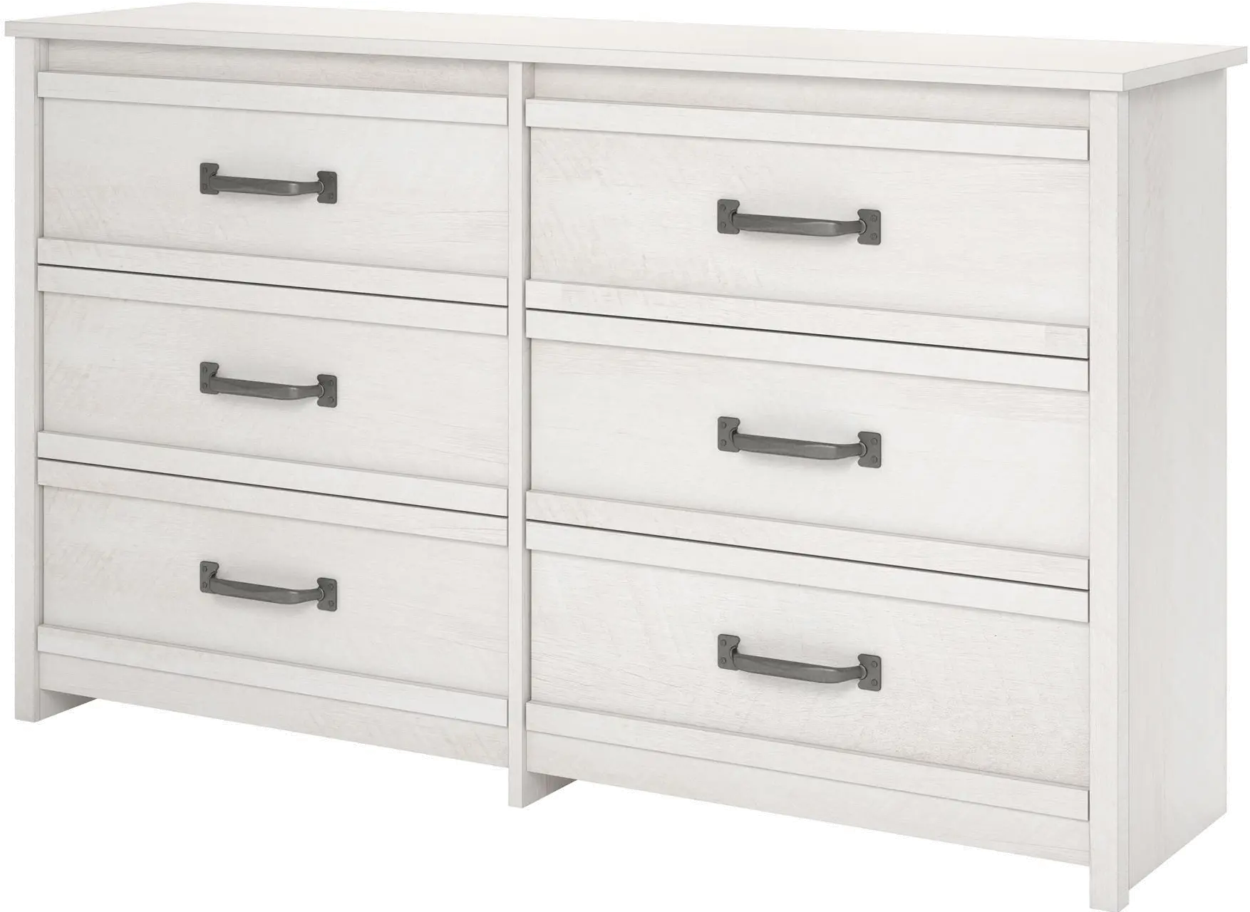 Bassinger Transitional Ivory Oak 6-Drawer Dresser