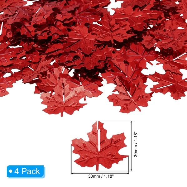 Artificial Maple Leaves 4 Pack Fall Fake Leaves Faux Leaf，Style 1