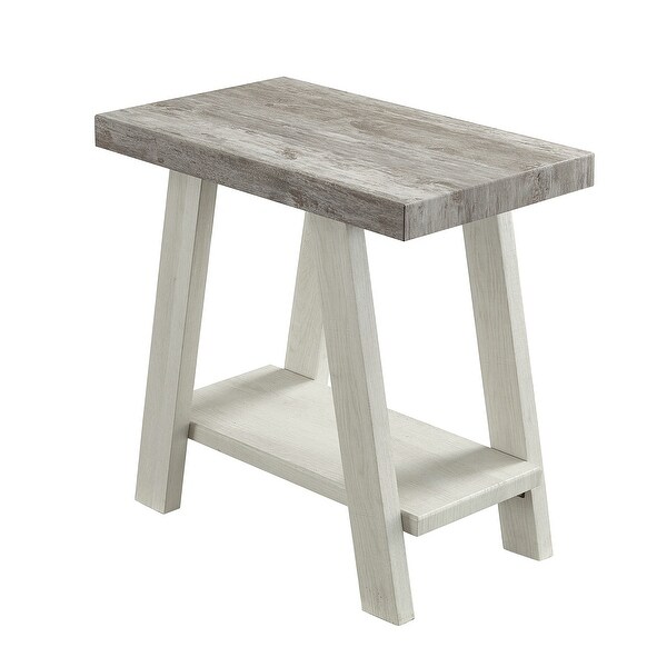 Roundhill Furniture Athens Contemporary Wood Shelf Side Table