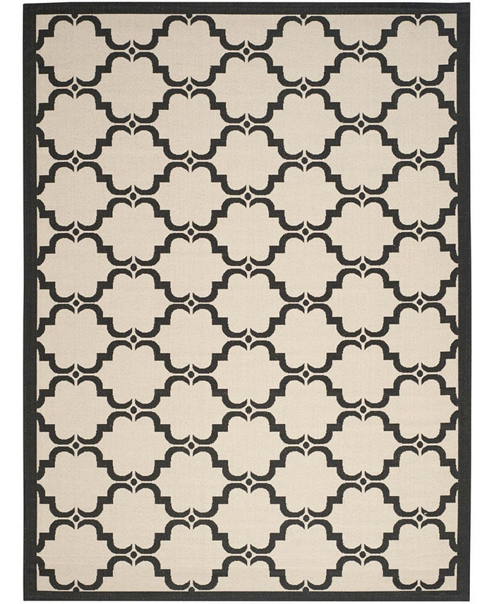 Safavieh Courtyard CY6009 Beige and Black 5'3 x 7'7 Sisal Weave Outdoor Area Rug