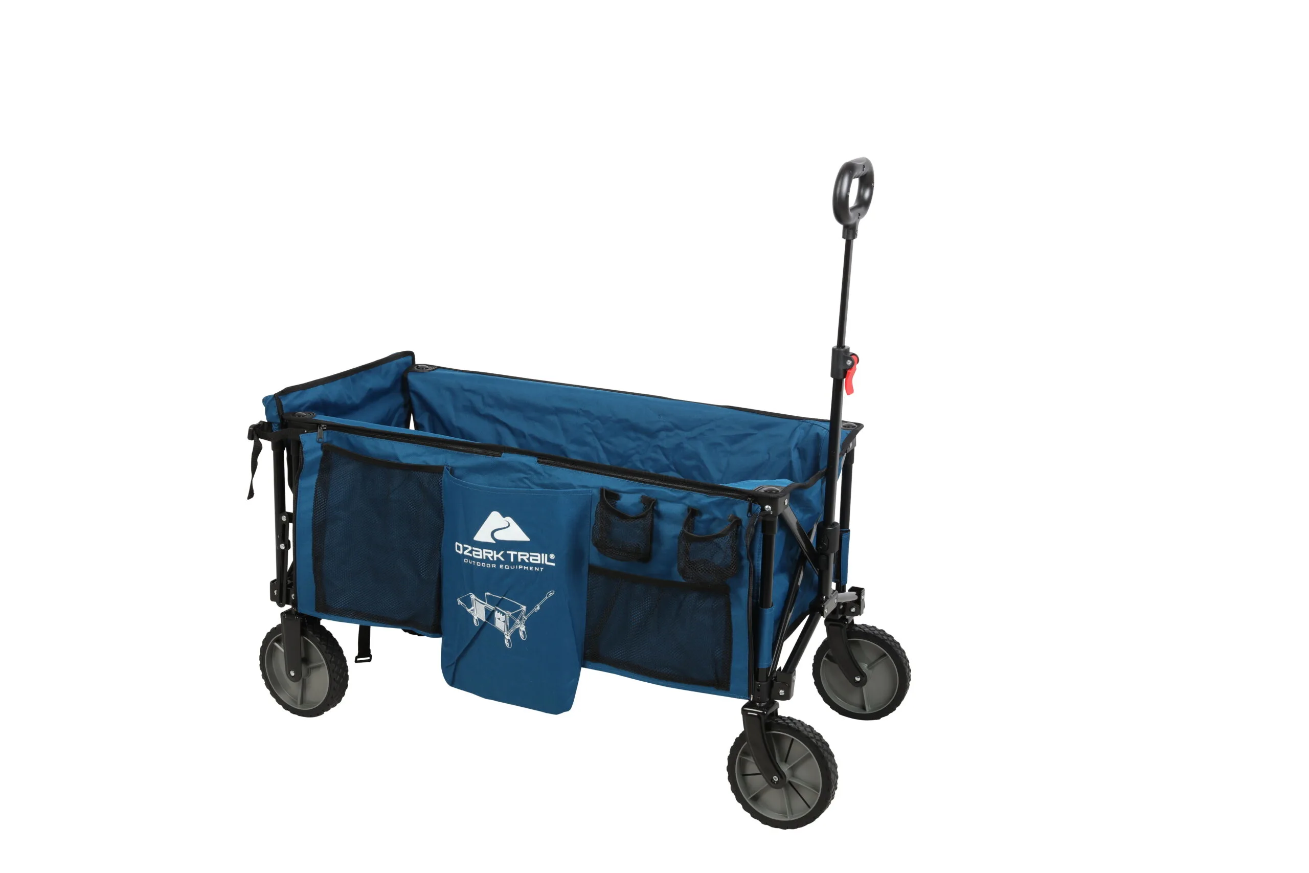 Ozark Trail Quad Folding Camp Wagon with Tailgate， Blue