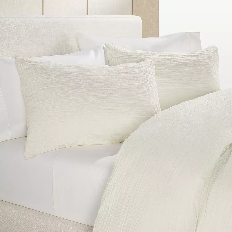 Simply Vera Vera Wang White Jacquard Duvet Cover Set with Shams