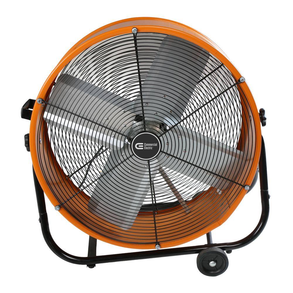 Commercial Electric 24 in. Heavy Duty 2-Speed Direct Drive Tilt Drum Fan BF24TFCE