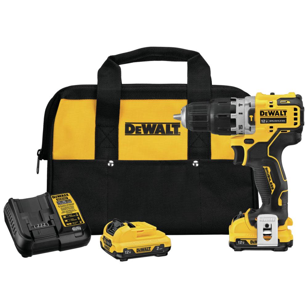 DEWALT XTREME 12V MAX Brushless 3/8 in. Cordless Hammer Drill Kit DCD706F2 from DEWALT