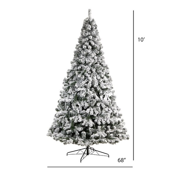 10' Flocked West Virginia Fir Artificial Christmas Tree