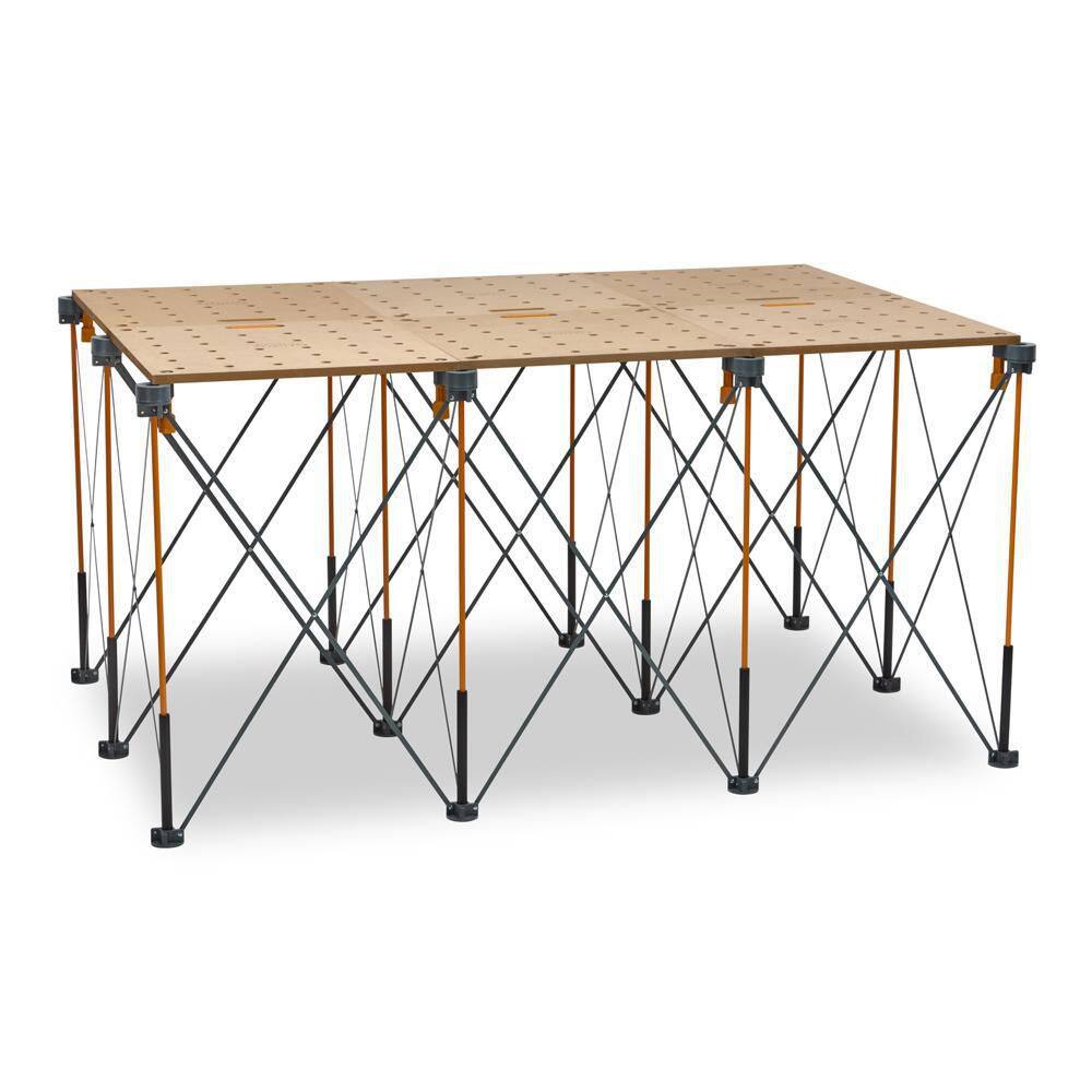 BORA 48 in. x 72 in. x 36 in. H Steel Tall Centipede Work Support Sawhorse CT12