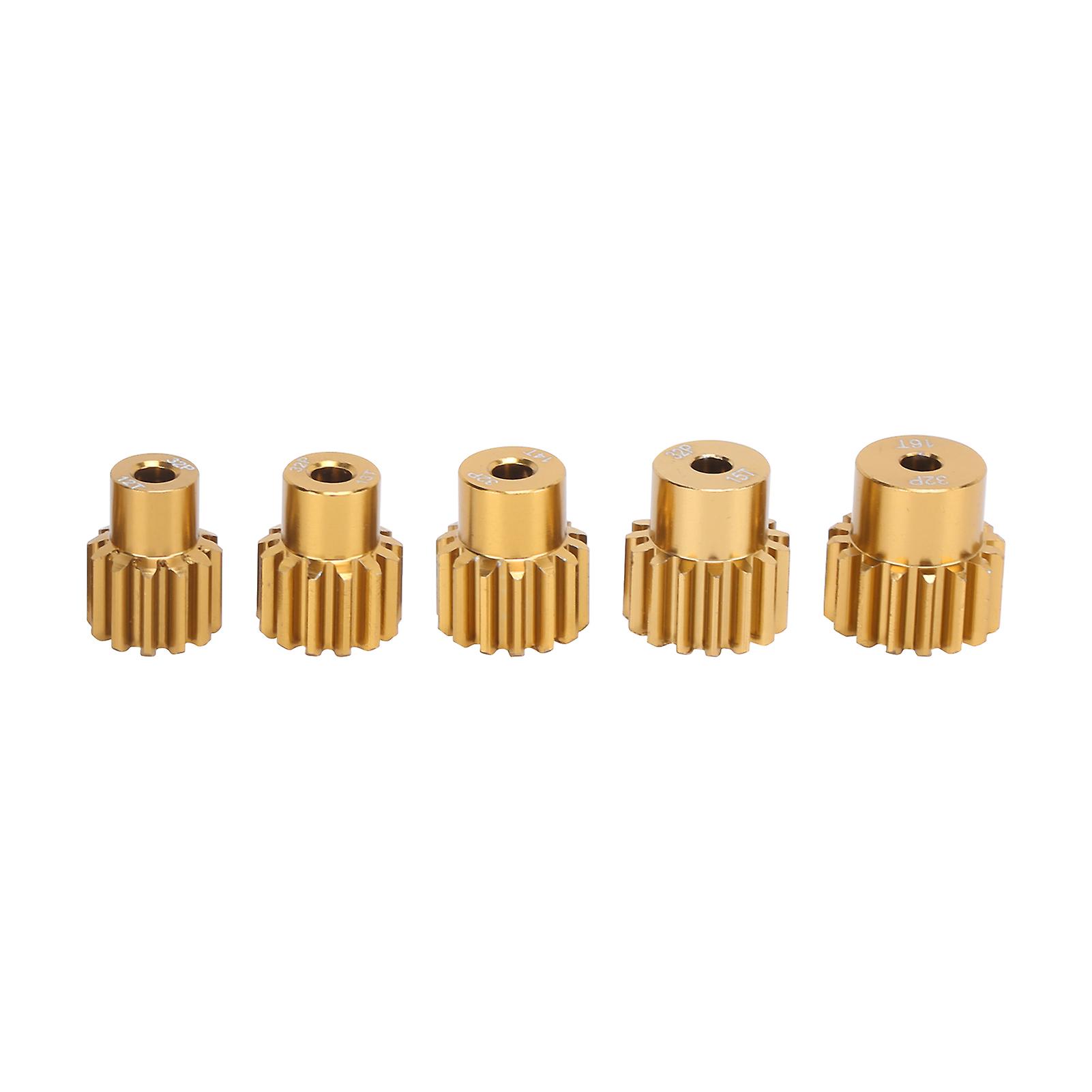 5pcs 32p Pinion Gear Set 12t 13t 14t 15t 16t 3.175mm Shaft Pinion Gears Kit For 1/10 Rc Car