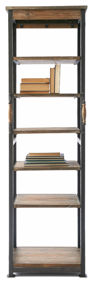 Wooden Rustic Bookcase  Rivi√®ra Maison Bowery Island   Industrial   Bookcases   by Oroa   Distinctive Furniture  Houzz