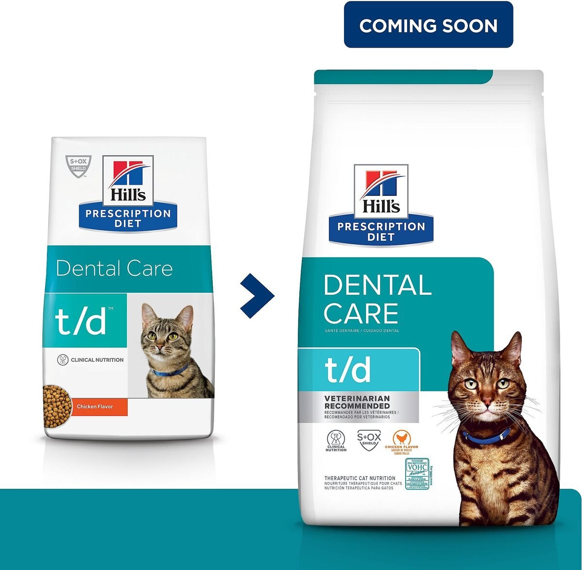 Hill's Prescription Diet t/d Dental Care Chicken Flavor Dry Cat Food