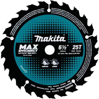 Makita 6-12 in. 25T Carbide-Tipped Max Efficiency Ultra-Thin Kerf Circular Saw Blade Framing B-62963