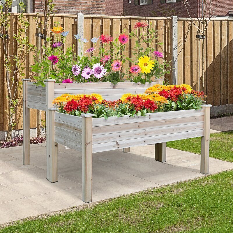 Wood Raised Garden Bed