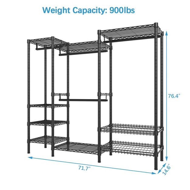 Vipek V8 Basic Heavy Duty Garment Rack Shoe Rack Freestanding Clothes Rack Wardrobe Closet