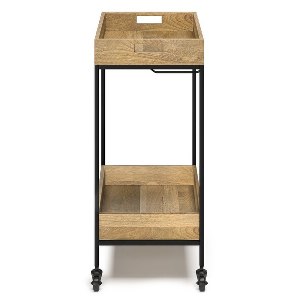 WYNDENHALL Trellis 26 inch Industrial Contemporary Bar Cart in Natural - 15