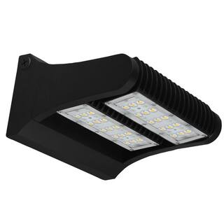 Sunlite 250-Watt Equivalent Integrated LED Black Dimmable Outdoor Rotatable Wall Pack Light Tunable 3000K 4000K 5000K HD04026-1