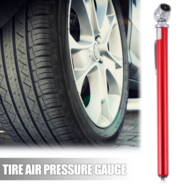 Unique Bargains 10 100psi Dual Head Car Suv Truck Pen Tyre Air Pressure Gauge Grip 5 Pcs