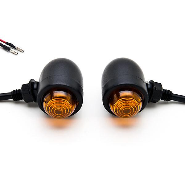 Motorcycle 2 pcs Black Amber Turn Signals Lights Compatible with Honda Gold Wing Goldwing GL 500 650 1000 1100