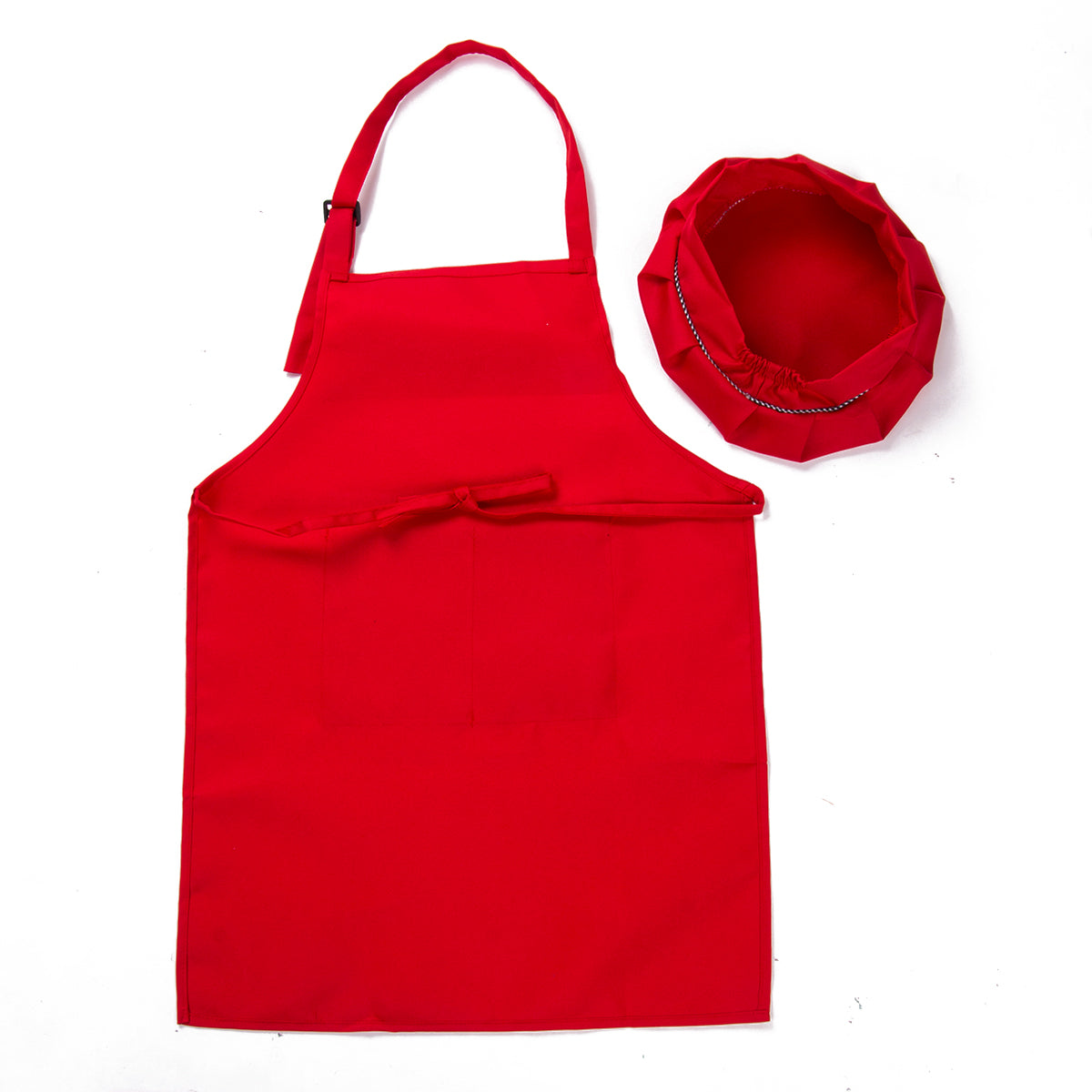 Mioliknya Kids Apron and Chef Hat Set Adjustable Child Apron for Boys and Girls Kitchen Cooking Baking Wear Aged 2-13 Years