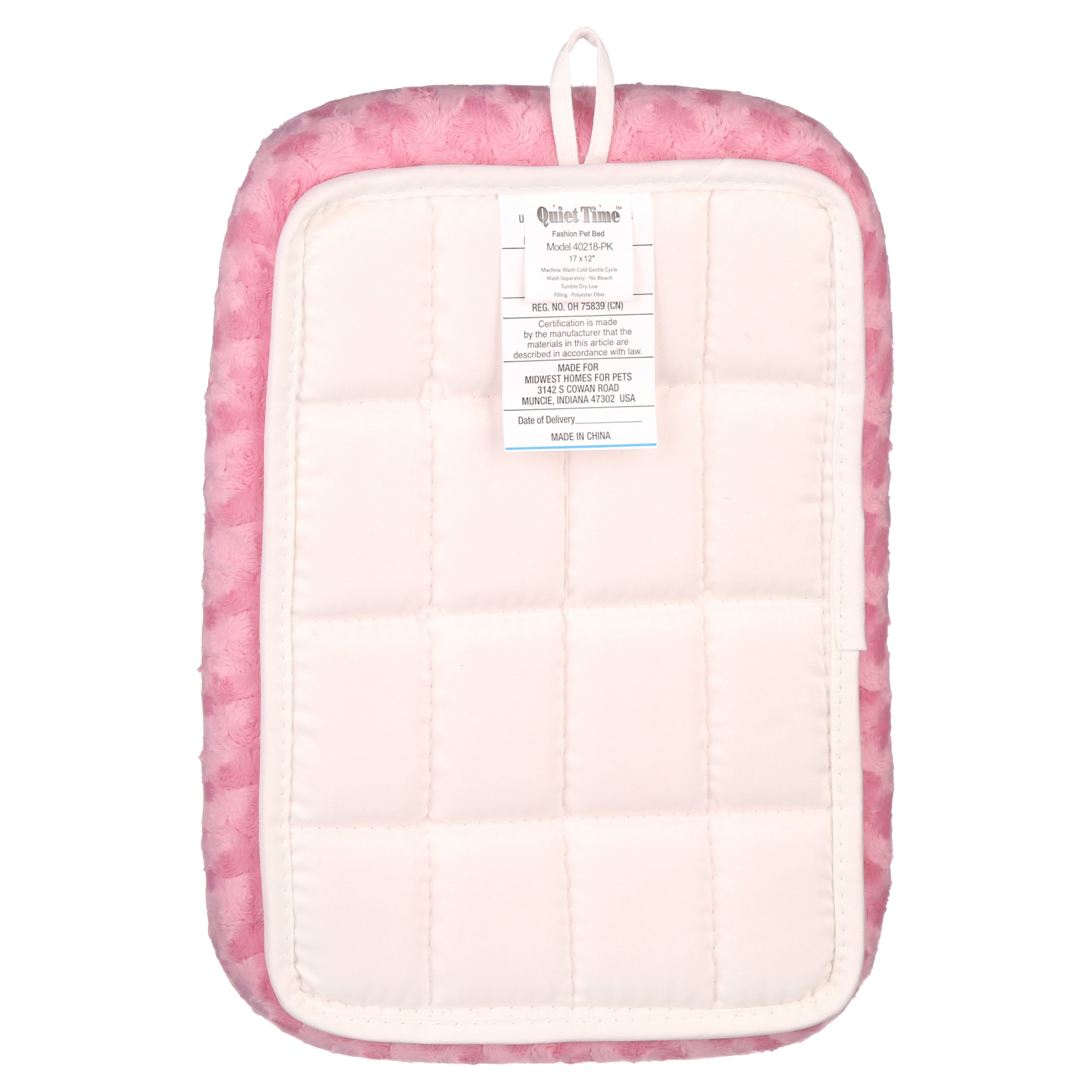 MidWest QuietTime Pet Bed & Dog Crate Mat, Pink 18"