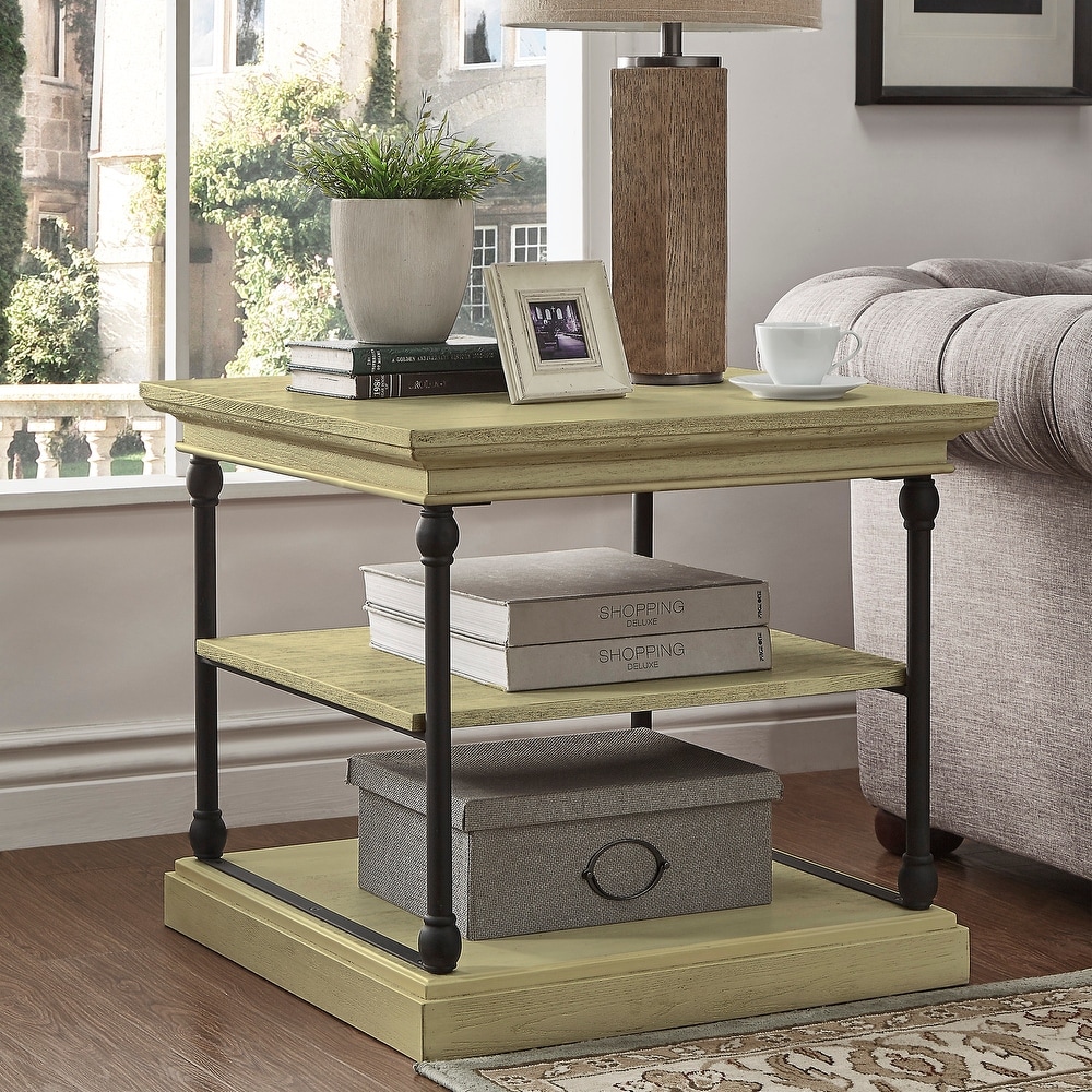 Barnstone Cornice Accent Storage Side Table by iNSPIRE Q Artisan