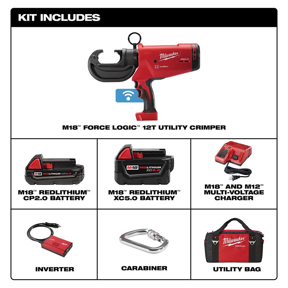 Milwaukee M18 FORCE LOGIC 12T Utility Crimper