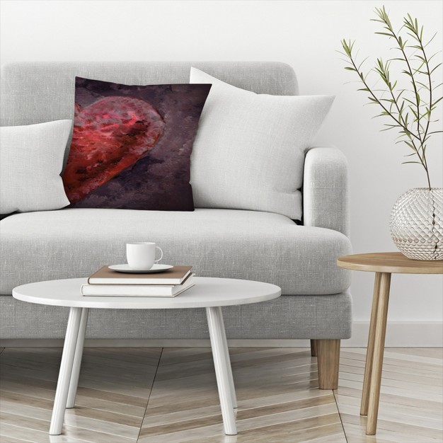 Dark Heart By Tanya Shumkina Throw Pillow Americanflat Minimalist Vintage