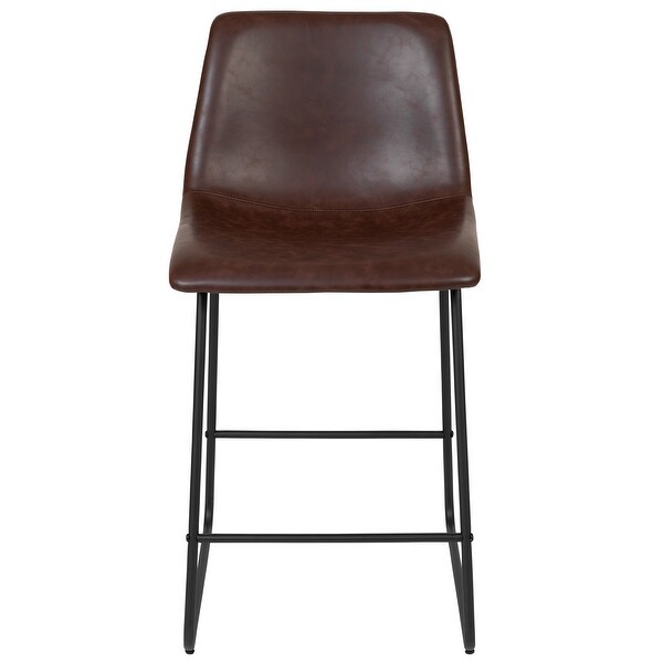 LeatherSoft Counter-height Stools (Set of 2)