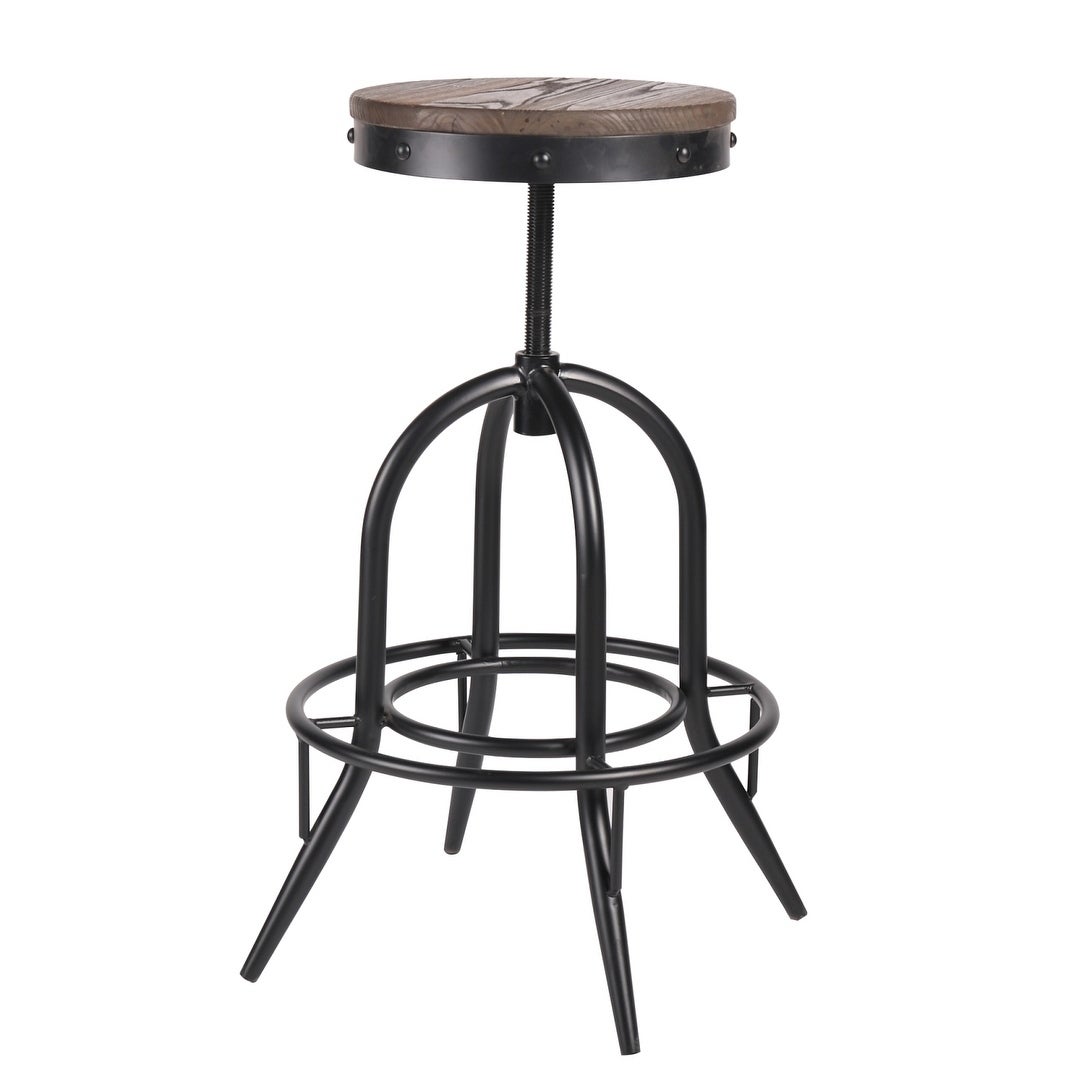 Adjustable Dark Bar Stool