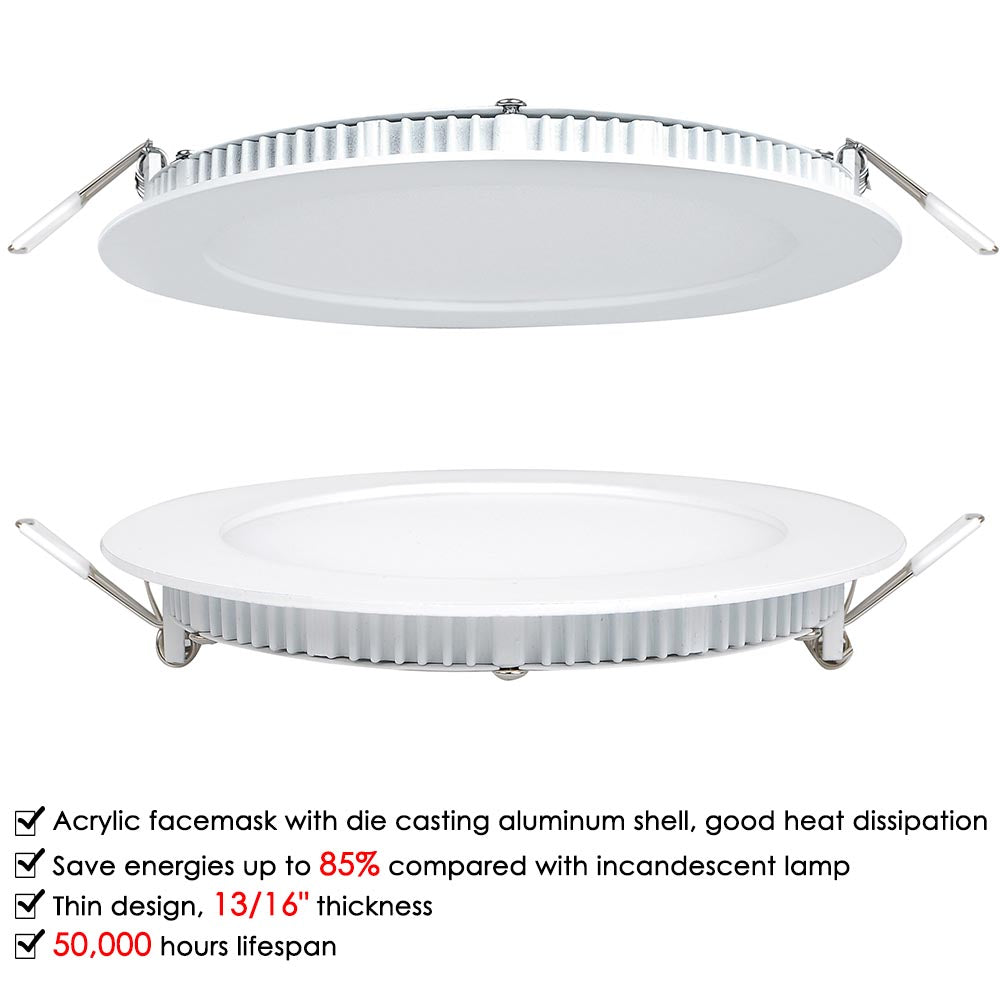 Yescom 9W SMD LED Recessed Ceiling Light w/ Driver