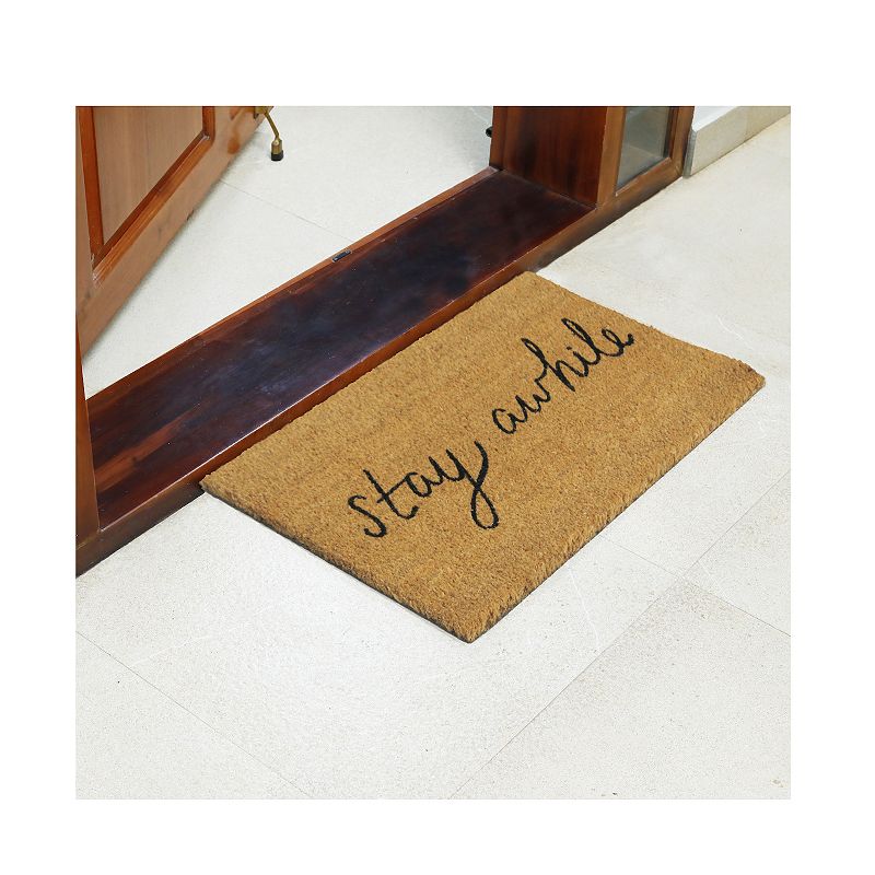 Sonoma Goods For Life® Stay Awhile 18'' x 30'' Coir Doormat